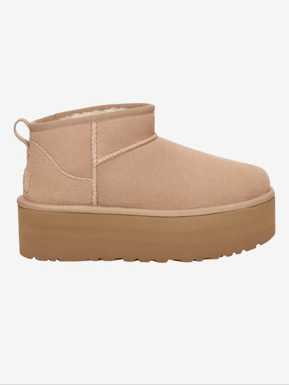 UGG Classic Ultra Mini Platform Sand Suede Boot Womens US 8